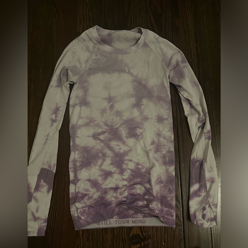 Lululemon swiftly tech long sleeve size 2 tie dye limited edition